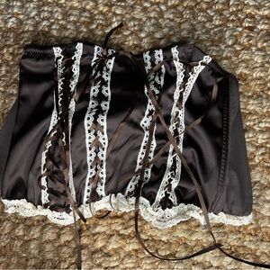 Urban outfitters lace tie up corset